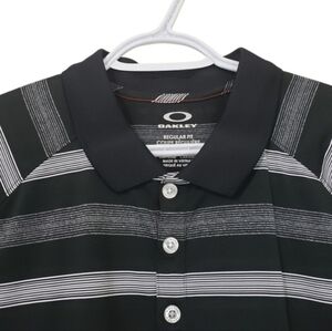 Oakley Quick Dry Warren Golf Polo 2.0 Striped Shirt Size Large